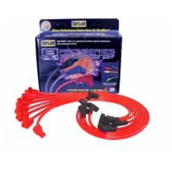 Taylor 8 mm Red Spiro Pro Ignition Wire Set for 1975 Chevy TAY74206 - main